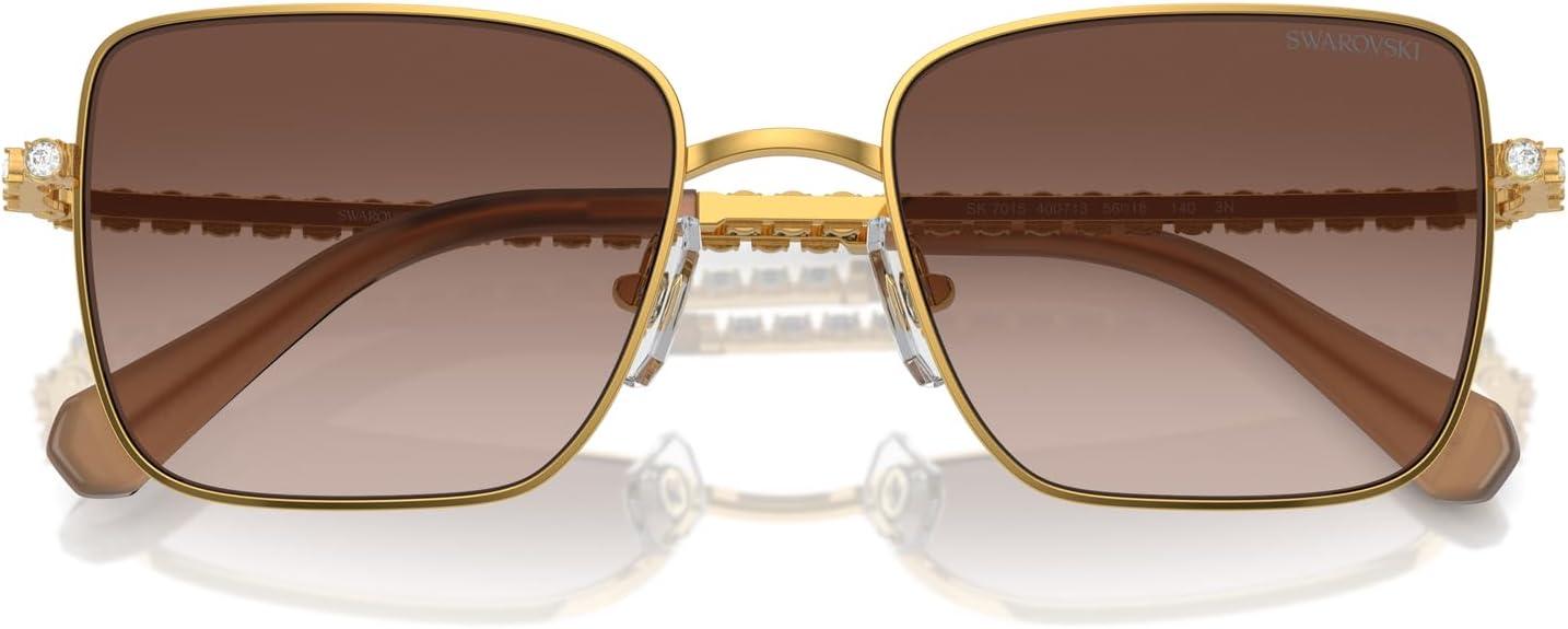 imageSwarovski womens Sk7015 Square SunglassesBlackDark Grey