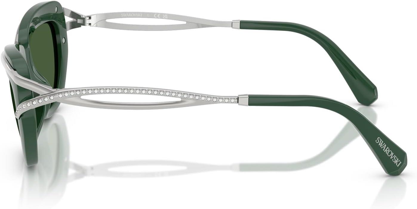 imageSwarovski womens Sk7026 Square SunglassesDark GreenDark Green