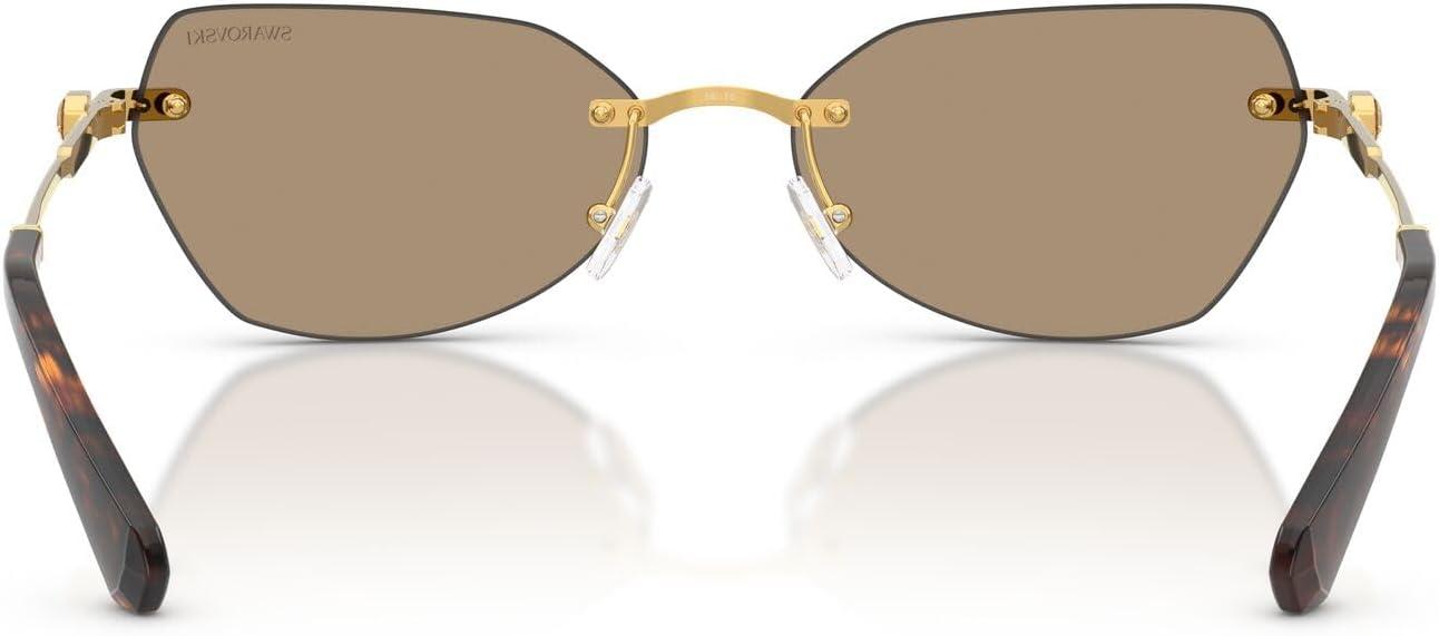 imageSwarovski womens Sk7038Dark GoldDark Brown Mirrored Rose Gold