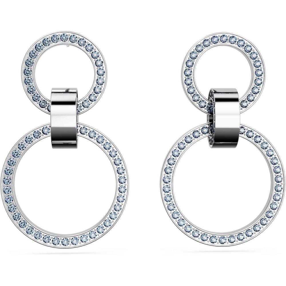 imageSwarovski Hollow Collection Hoop EarringsBlue
