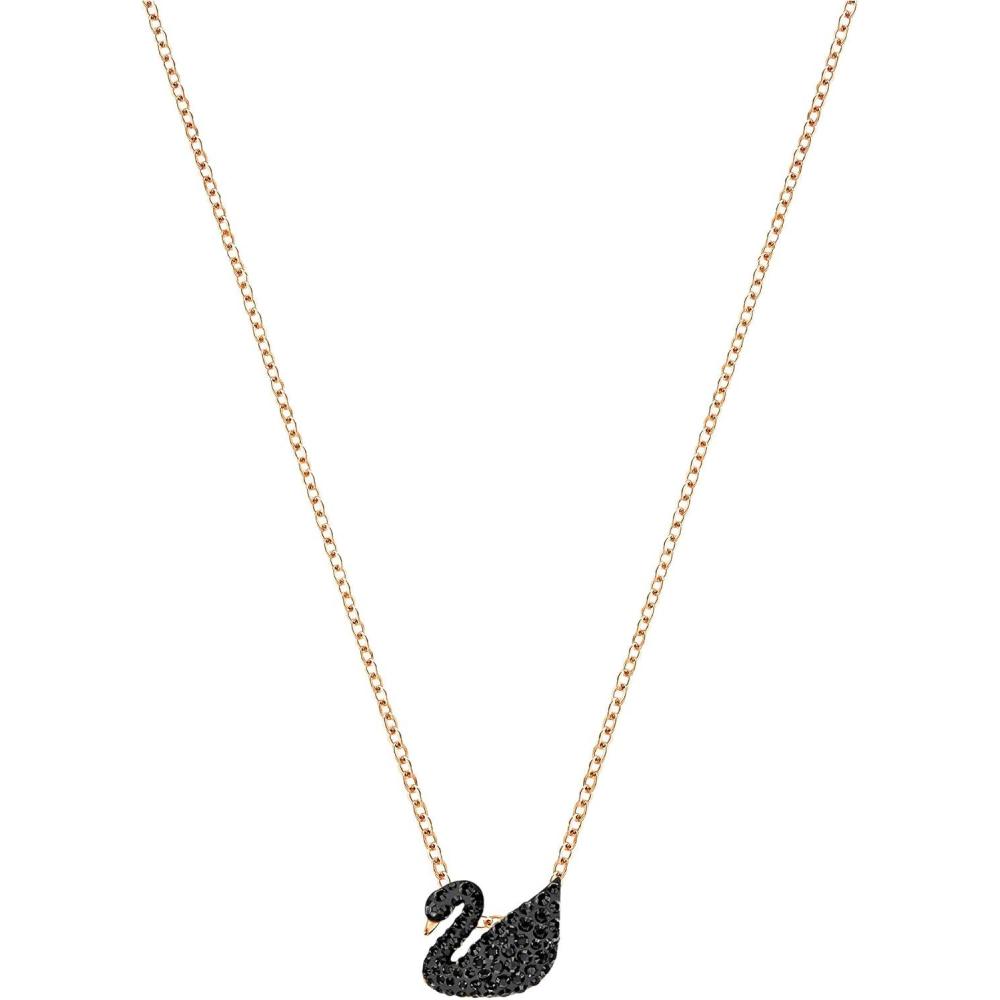 imageSwarovski Iconic Swan Crystal Necklace Jewelry CollectionRose Gold Tone Necklace