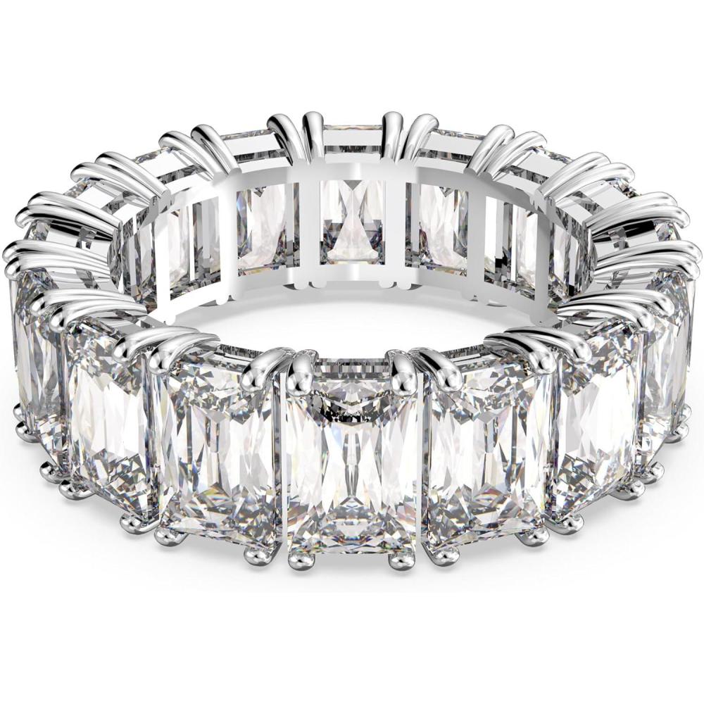 imageSwarovski Matrix Vittore Ring Rectangular Cut Clear Crystals Rhodium FinishEU 52 US 575