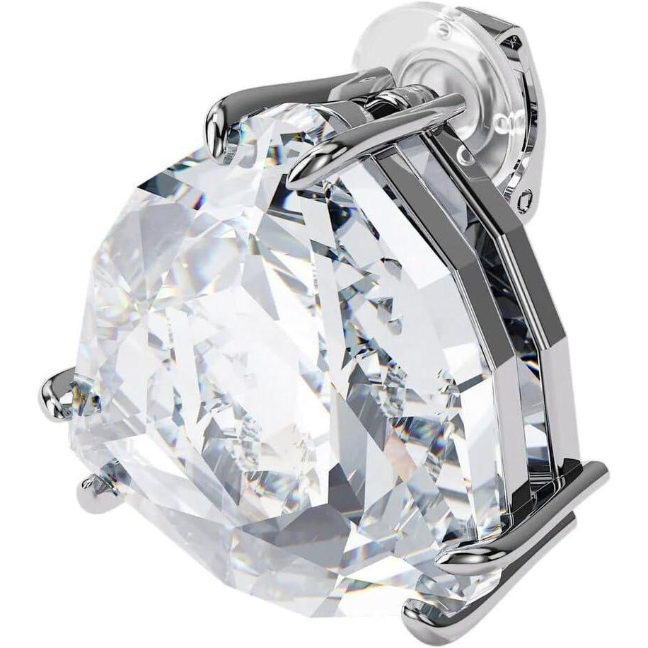 imageSwarovski Mesmera Earring Jewelry Collection Rhodium Finish Clear CrystalsTrillion Cut