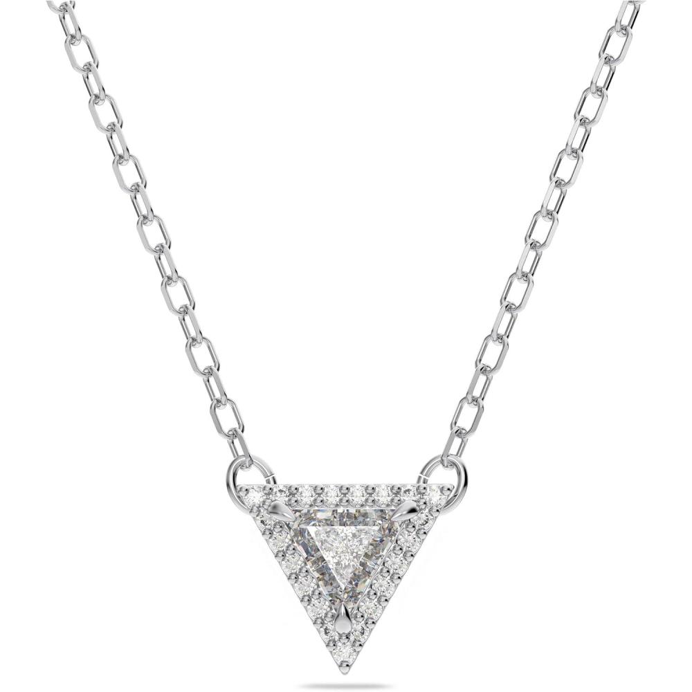 imageSwarovski Ortyx Crystal Necklace Jewelry Collection Rhodium Tone FinishPendant Necklace