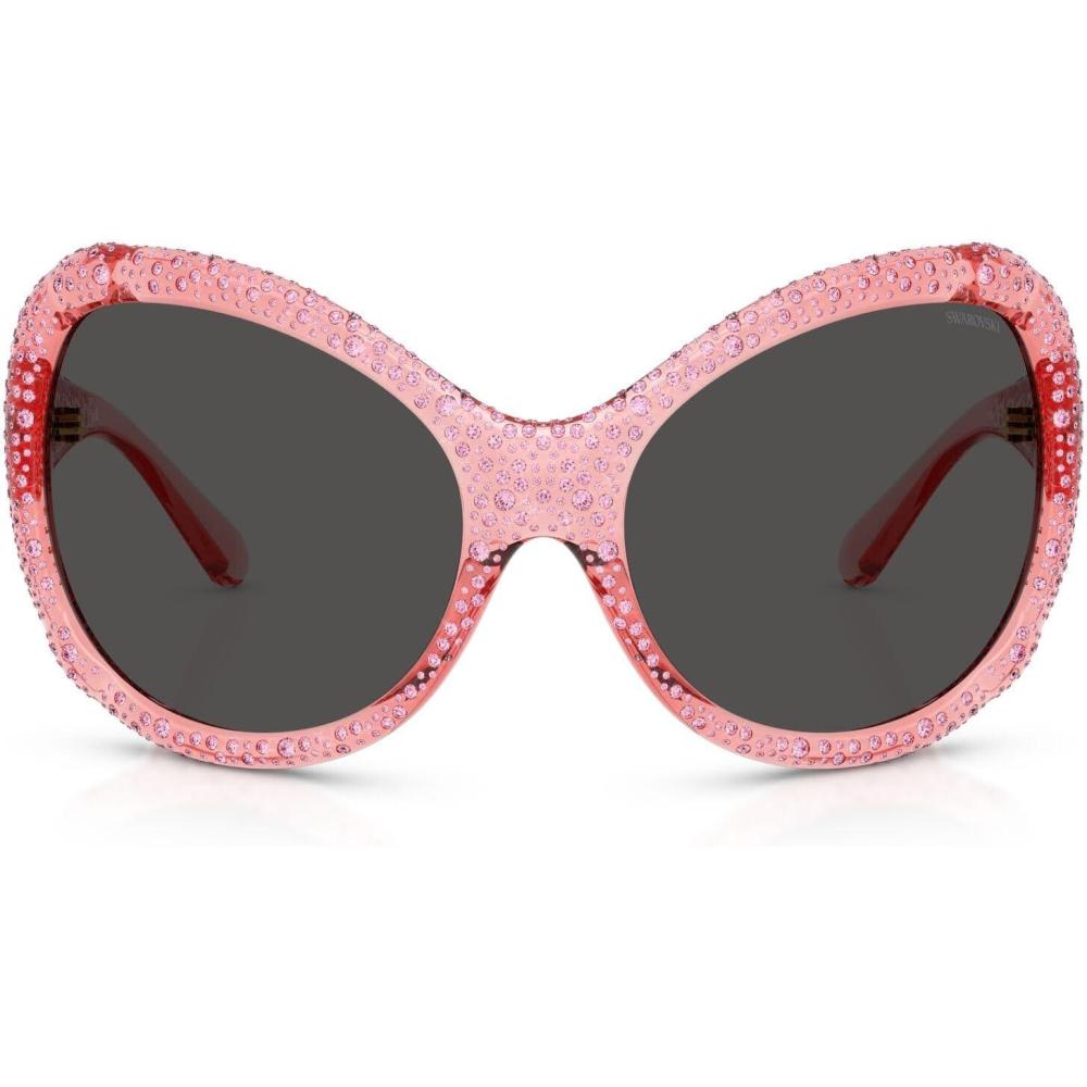 imageSwarovski SK6052 Sunglasses Transparent PinkDark Grey 72 mm