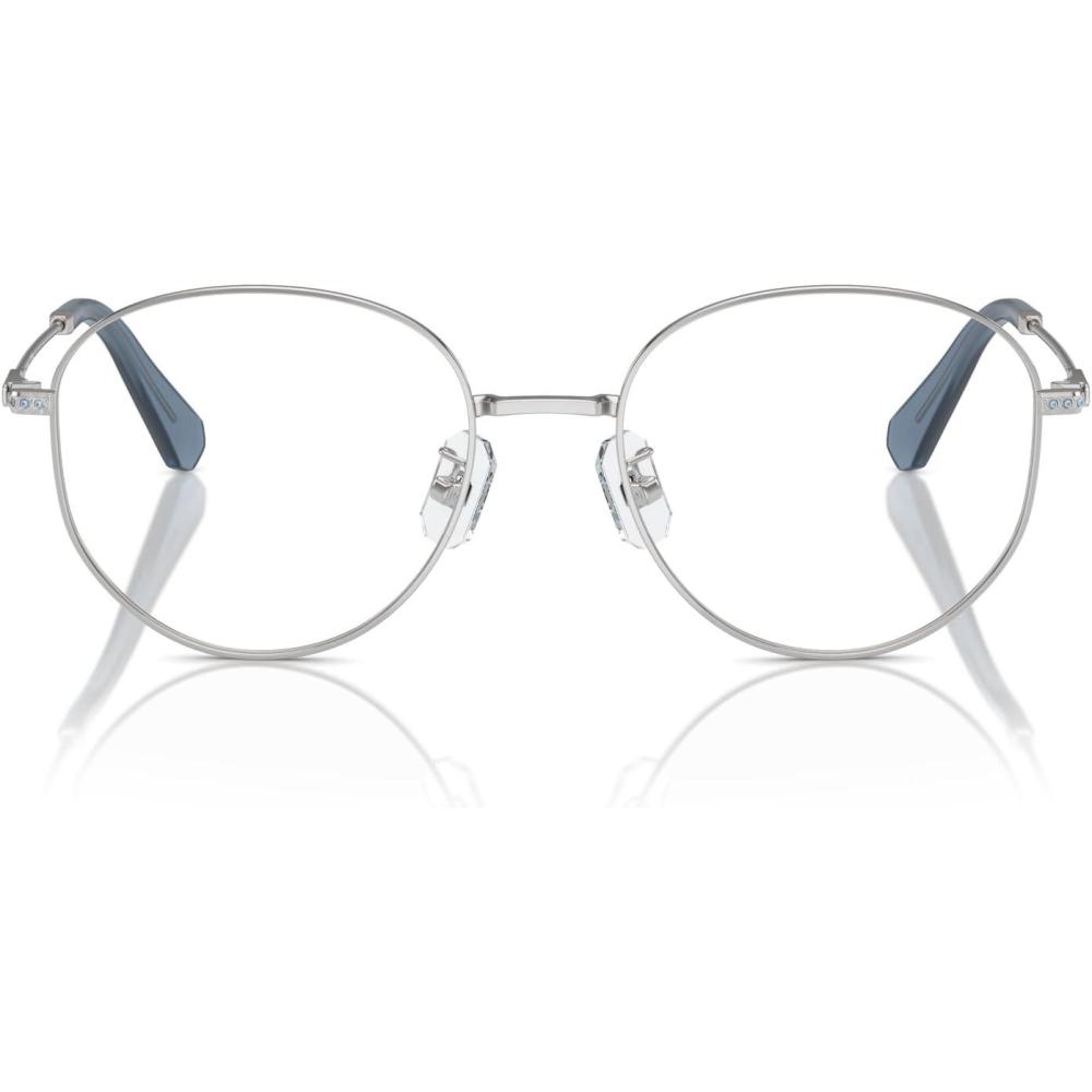 imageSwarovski Womens Sk1016d Round Prescription Eyewear FramesSilverDemo Lens