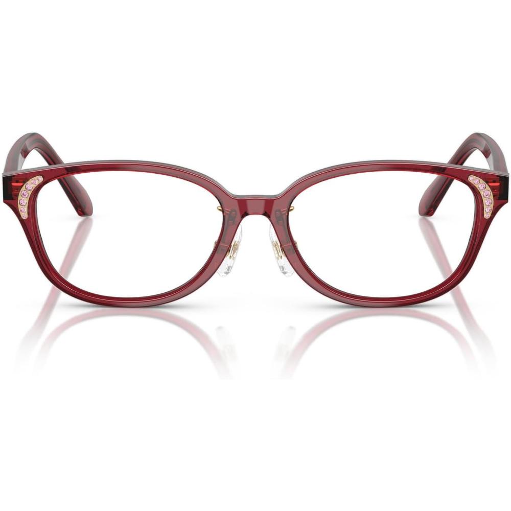 imageSwarovski Womens Sk2040d Oval Prescription Eyewear FramesTransparent BurgundyDemo Lens