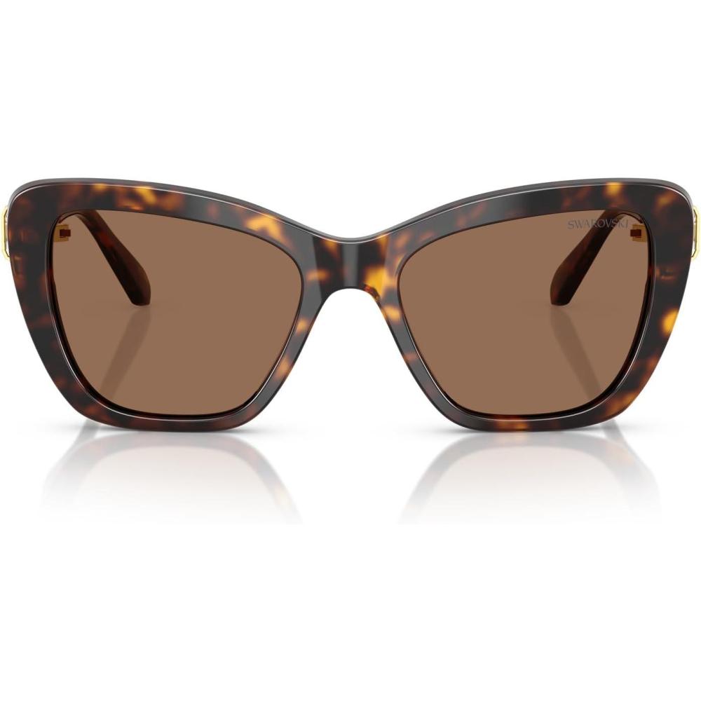 imageSwarovski Womens Sk6018 Butterfly SunglassesHavanaDark Brown