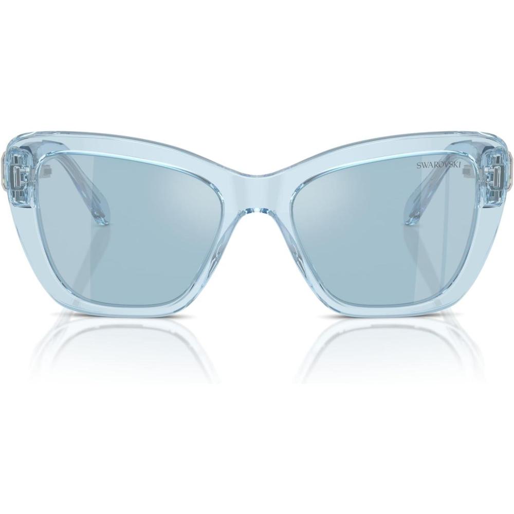 imageSwarovski Womens Sk6018 Butterfly SunglassesYellow GoldGradient Brown