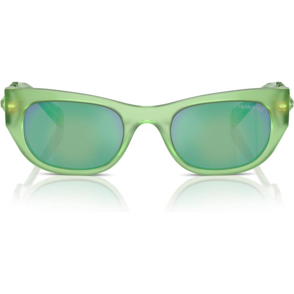 imageSwarovski Womens Sk6022 Cat Eye SunglassesBlackDark Grey