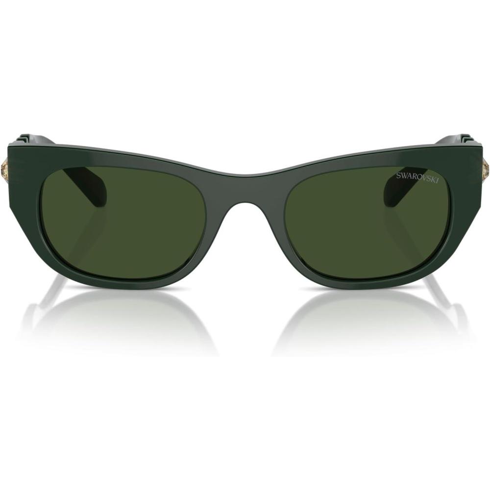 imageSwarovski Womens Sk6022 Cat Eye SunglassesGunmetalLight Grey Mirrored Silver