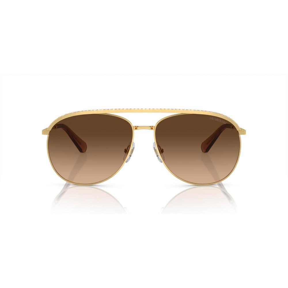 imageSwarovski Womens Sk7005 Aviator SunglassesGoldGradient Brown