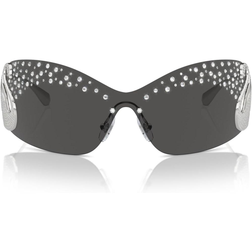 imageSwarovski Womens Sk7020 Oval SunglassesMilky PinkPink Mirrored Pink