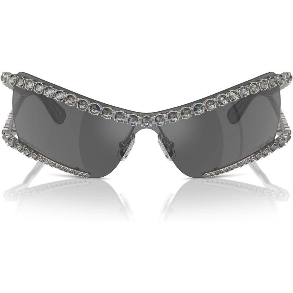 imageSwarovski Womens Sk7022 Square SunglassesGunmetalPolarized Blue Gradient