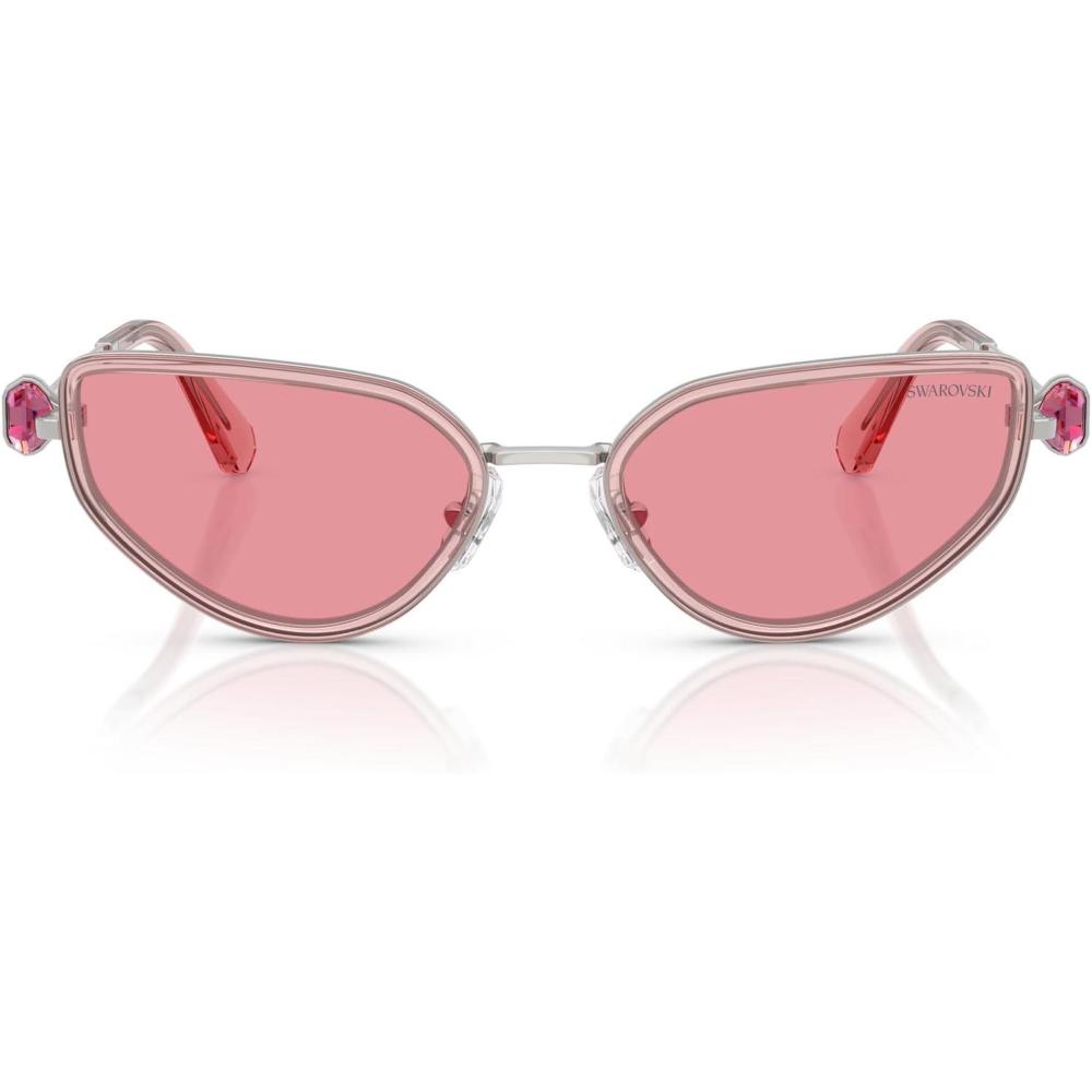 imageSwarovski Womens Sk7027 Cat Eye SunglassesSilverPinkPink