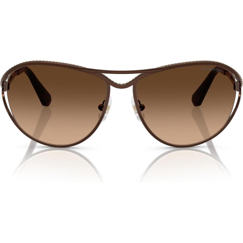 imageSwarovski Womens Sk7028 Aviator SunglassesBrownBrown Gradient