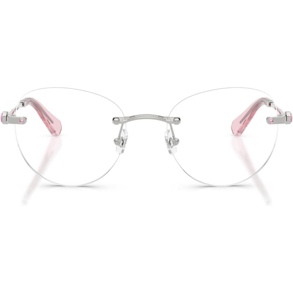 imageSwarovski womens Sk1021 Round Prescription Eyewear FramesSilverDemo Lens