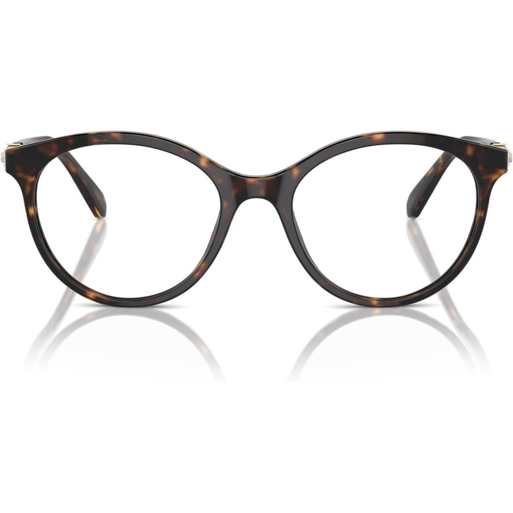 imageSwarovski womens Sk2019 Round Prescription Eyewear FramesDark HavanaDemo Lens