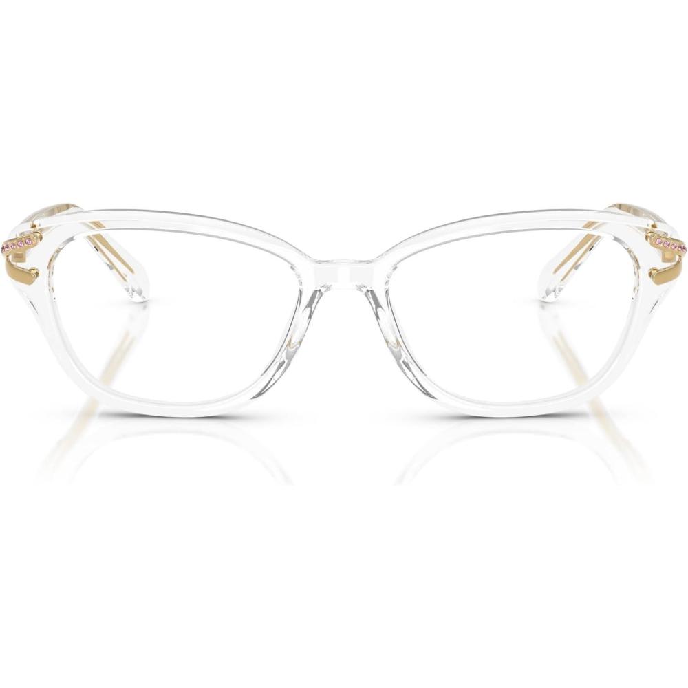 imageSwarovski womens Sk2032 Square Prescription Eyewear FramesCrystalDemo Lens