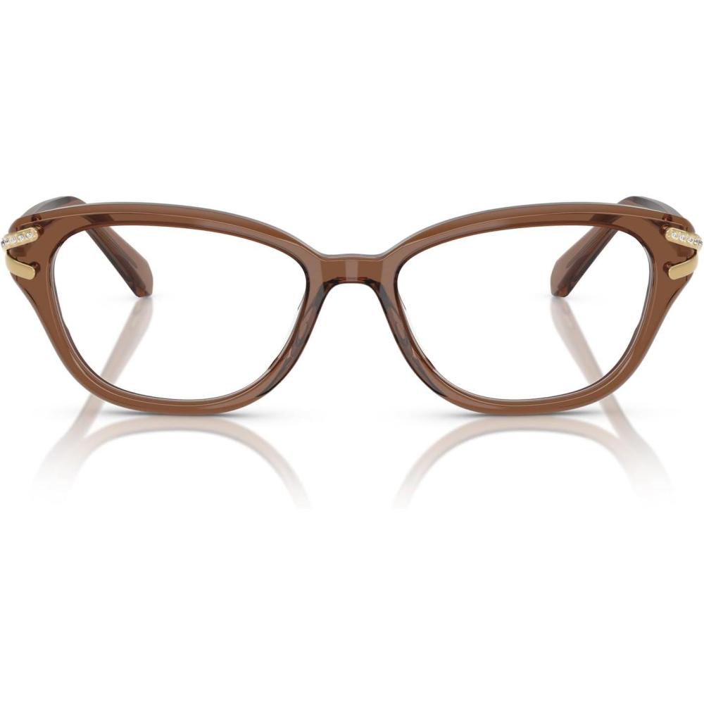 imageSwarovski womens Sk2032 Square Prescription Eyewear FramesTransparent BrownDemo Lens