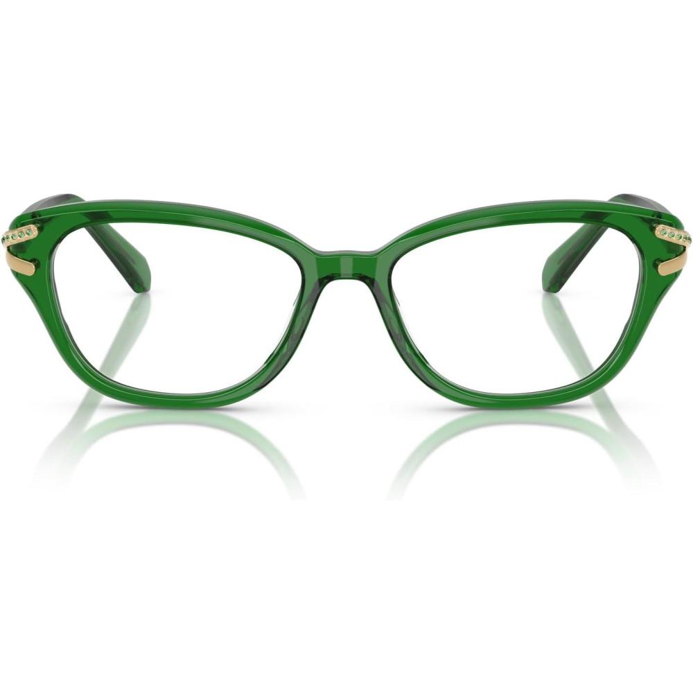 imageSwarovski womens Sk2032 Square Prescription Eyewear FramesTransparent GreenDemo Lens