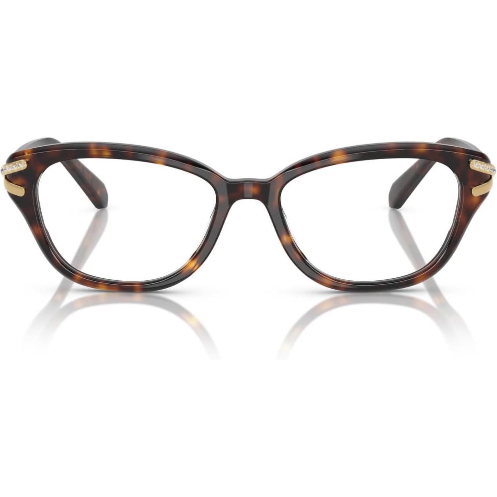 imageSwarovski womens Sk2032f Low Bridge Fit Square Prescription Eyewear FramesHavanaDemo Lens
