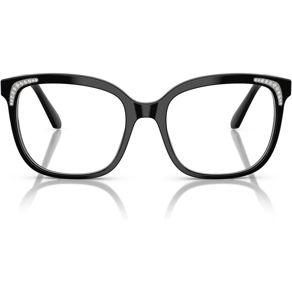 imageSwarovski womens Sk2033f Low Bridge Fit Butterfly Prescription Eyewear FramesBlackDemo Lens