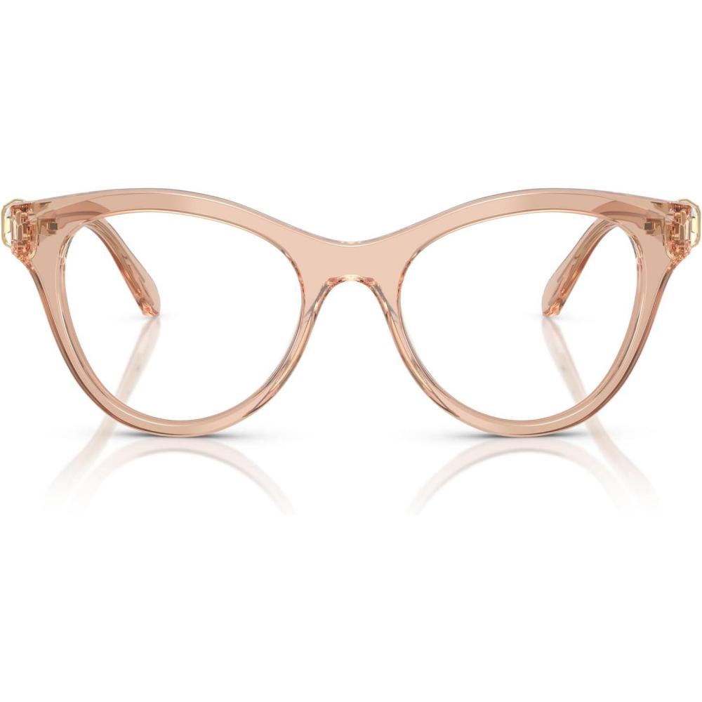 imageSwarovski womens Sk2036 Round Prescription Eyewear FramesTransparent BeigeDemo Lens
