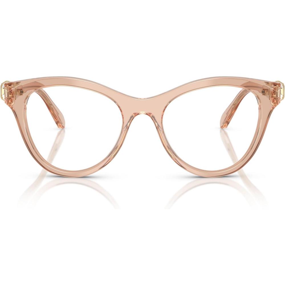 imageSwarovski womens Sk2036f Low Bridge Fit Round Prescription Eyewear FramesTransparent BeigeDemo Lens