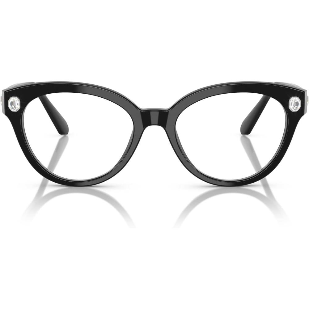 imageSwarovski womens Sk2037 Round Prescription Eyewear FramesBlackDemo Lens