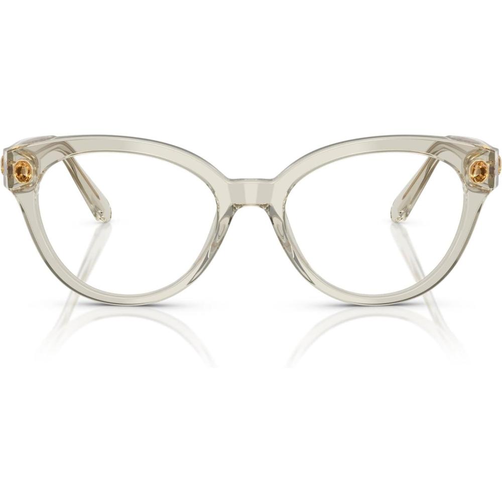 imageSwarovski womens Sk2037 Round Prescription Eyewear FramesTransparent BeigeDemo Lens