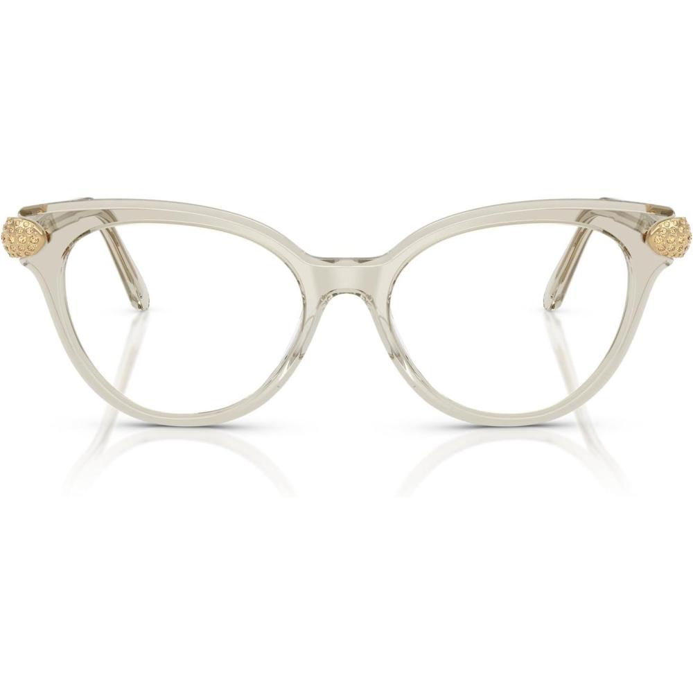 imageSwarovski womens Sk2046f Low Bridge Fit Round Prescription Eyewear FramesTransparent BeigeDemo Lens