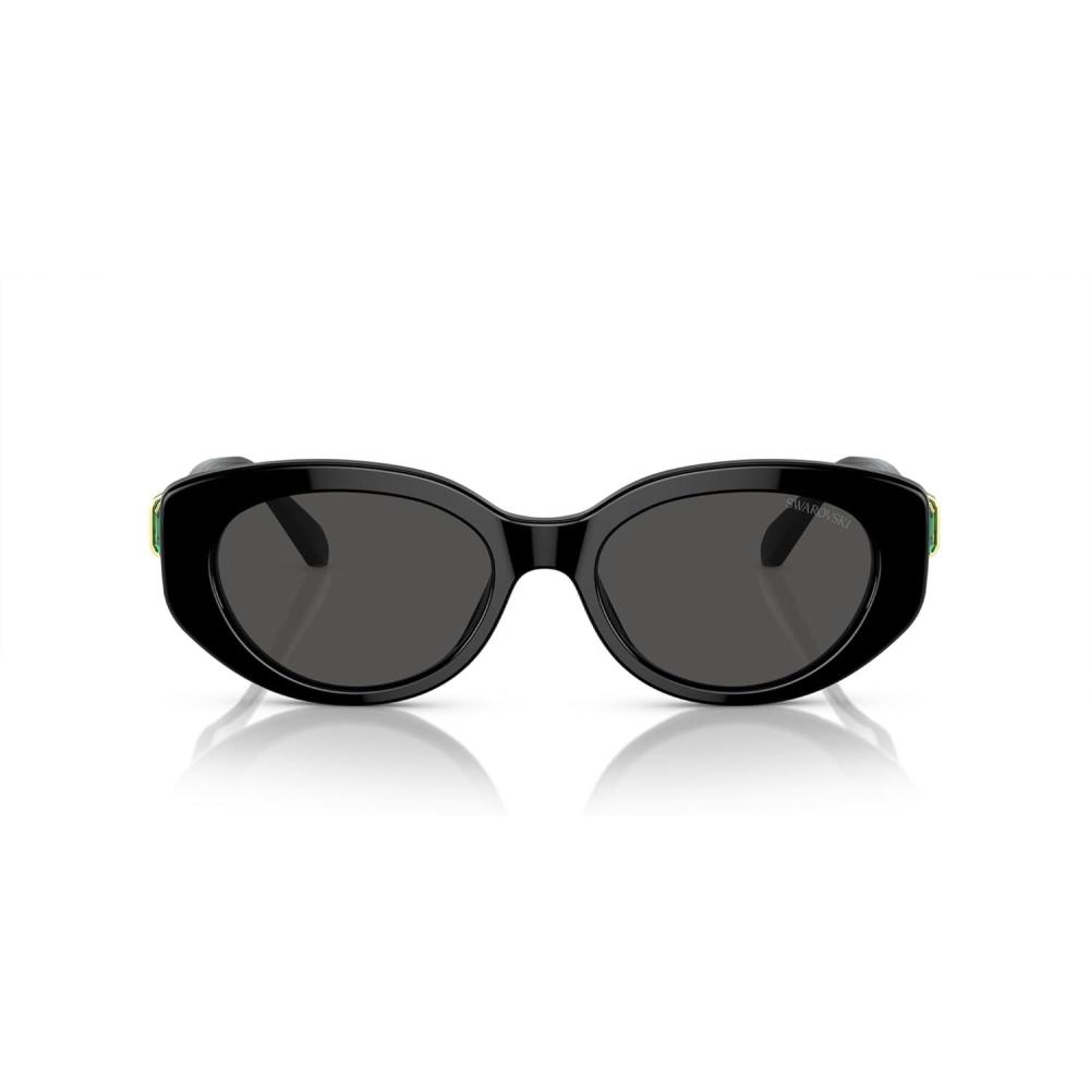 imageSwarovski womens Sk6002 Oval SunglassesBlackDark Grey