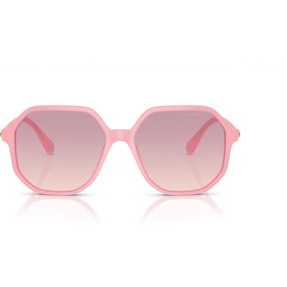 imageSwarovski womens Sk6003 Octagonal SunglassesOpaline PinkBrown Gradient Violet