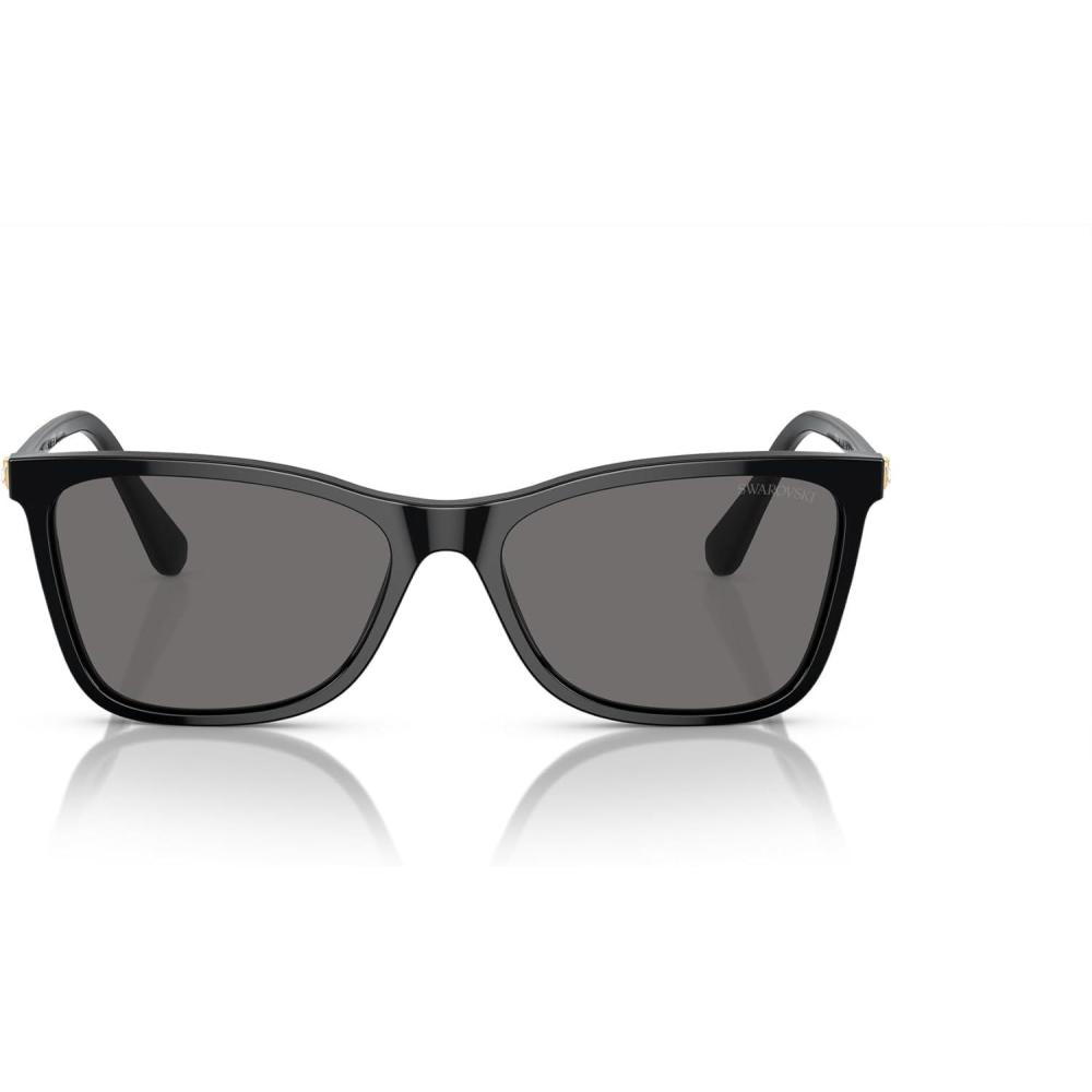 imageSwarovski womens Sk6004 Rectangular SunglassesBlackDark Grey Polarized