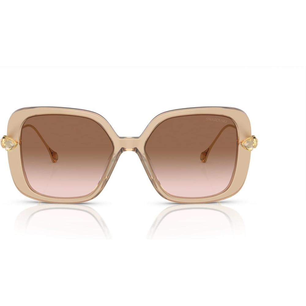 imageSwarovski womens Sk6011 Square SunglassesBeige TransparentGradient Brown