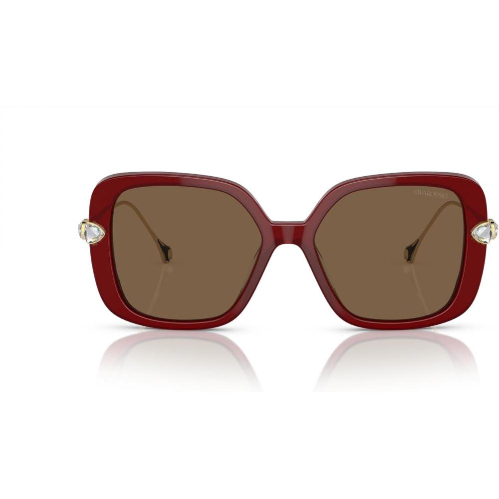 imageSwarovski womens Sk6011 Square SunglassesLight HavanaDark Brown