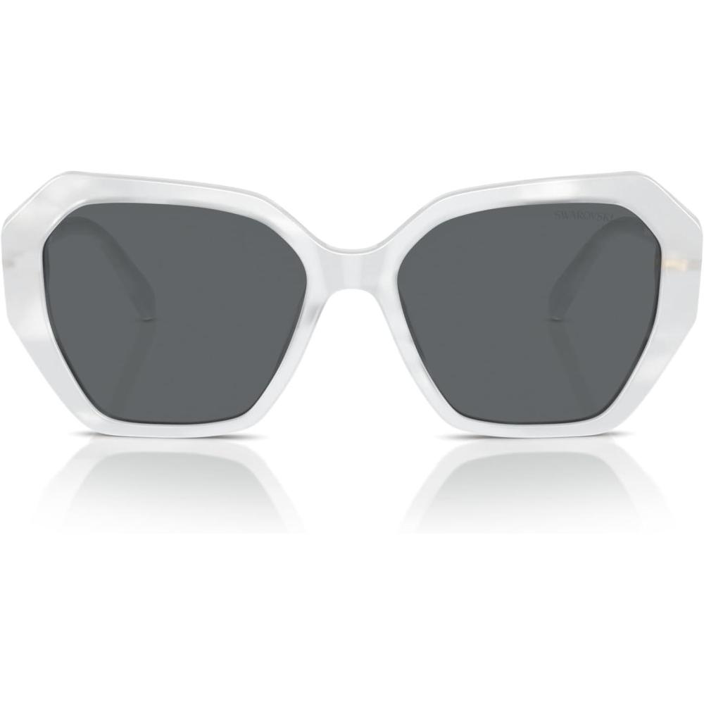 imageSwarovski womens Sk6017f Low Bridge Fit Cat Eye SunglassesSilverDark Grey