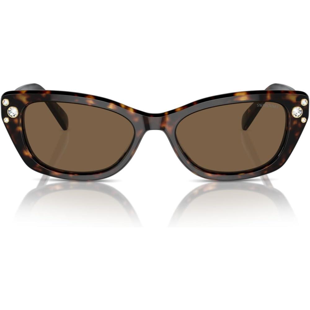 imageSwarovski womens Sk6019 Butterfly SunglassesMedium HavanaPolarized Brown Gradient