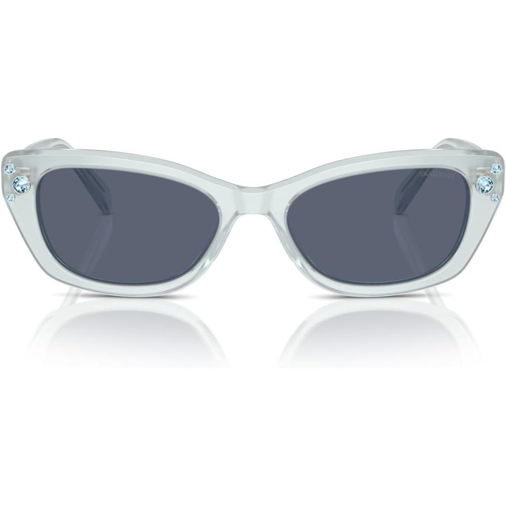 imageSwarovski womens Sk6019 Butterfly SunglassesMilky PinkLight Purple Brown