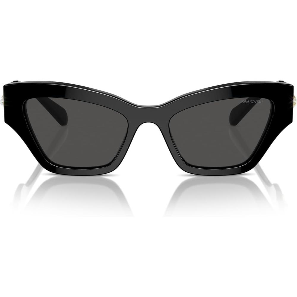 imageSwarovski womens Sk6021 Cat Eye SunglassesBlackDark Grey