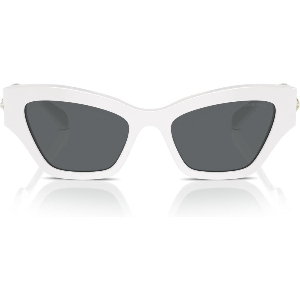 imageSwarovski womens Sk6021 Cat Eye SunglassesWhiteDark Grey