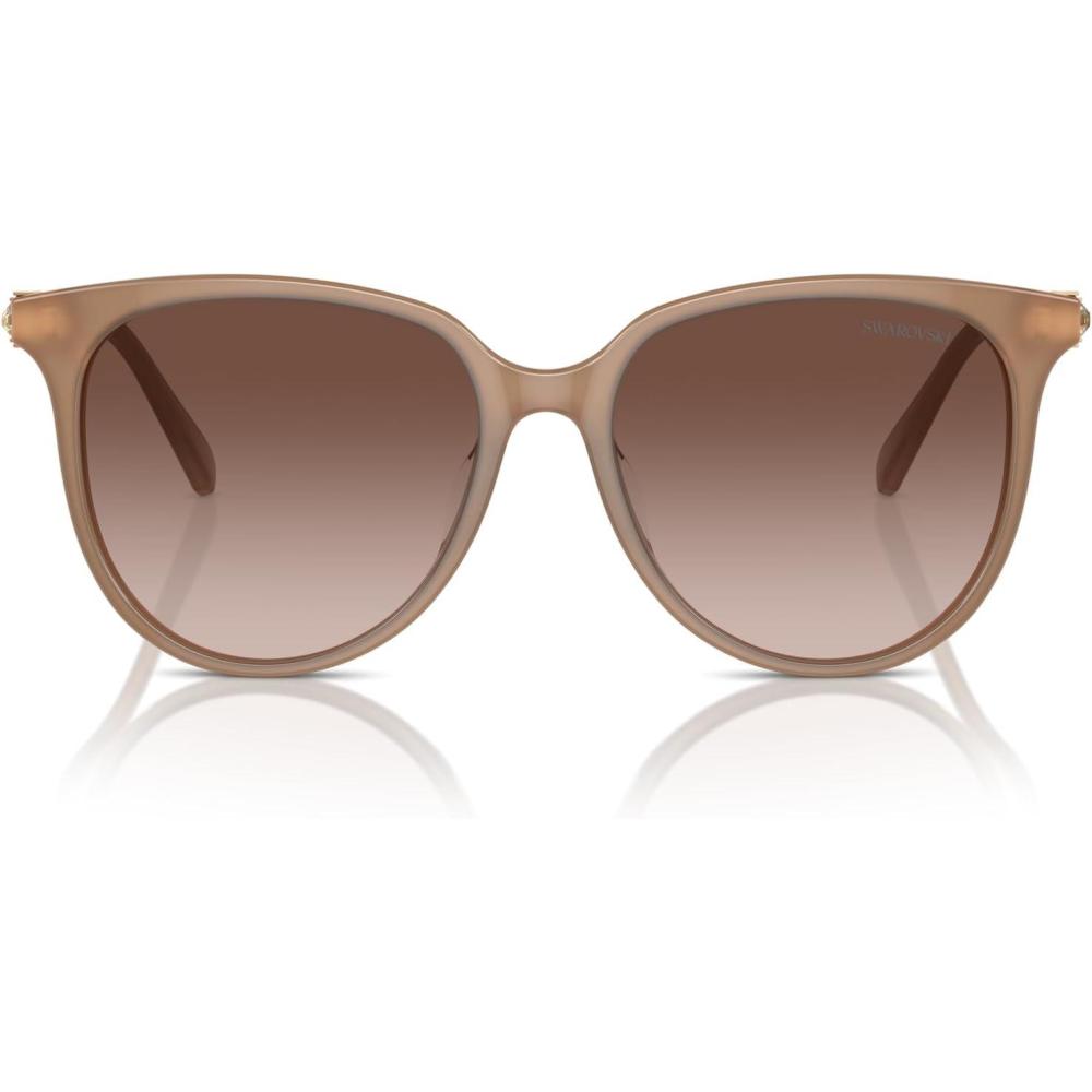 imageSwarovski womens Sk6023d Oval SunglassesOpal BeigeGradient Brown