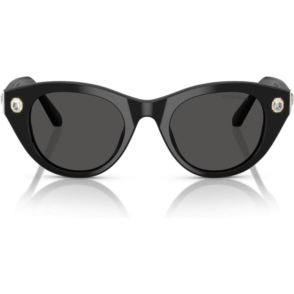 imageSwarovski womens Sk6025 Round SunglassesBlackDark Grey