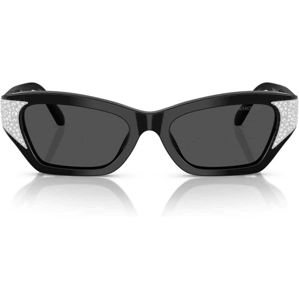 imageSwarovski womens Sk6029 Cat Eye SunglassesBlackDark Grey
