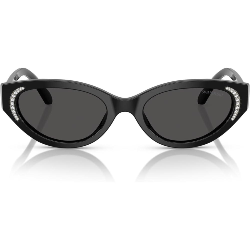 imageSwarovski womens Sk6030 Round SunglassesBlackDark Grey