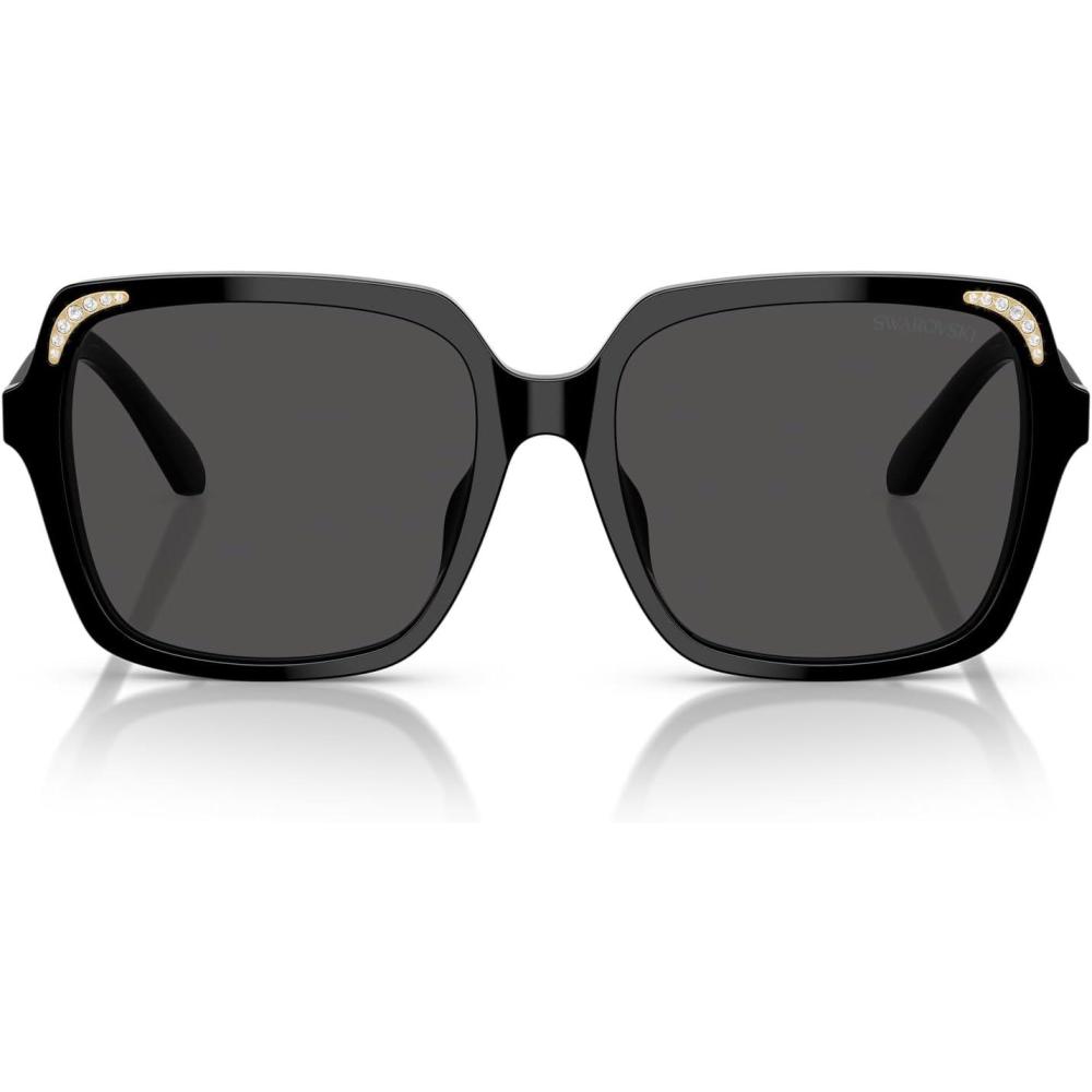 imageSwarovski womens Sk6034d Square SunglassesBlackDark Grey