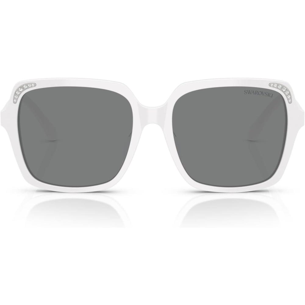 imageSwarovski womens Sk6034d Square SunglassesWhiteDark Grey