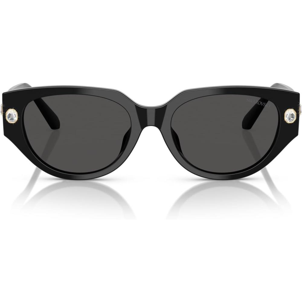 imageSwarovski womens Sk6035d Butterfly SunglassesBlackDark Grey