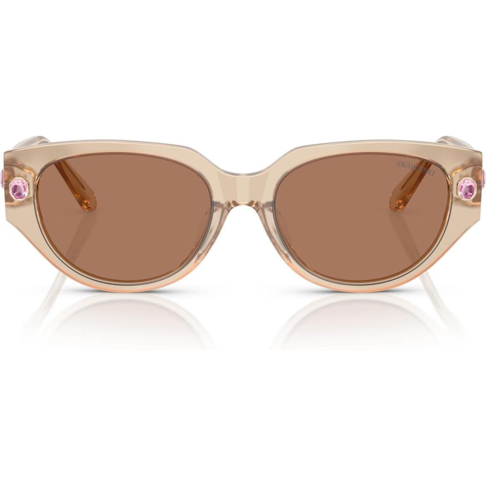 imageSwarovski womens Sk6035d Butterfly SunglassesMilky BeigeBrown